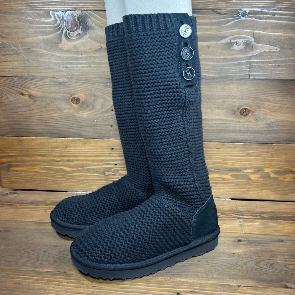 UGG Purl Cardy Knit Boot with Metal Buttons - Picture 3 of 9